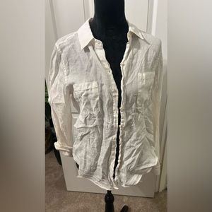 Lilly Pulitzer White Linen Shirt